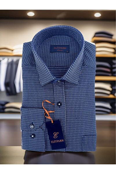 elitpark Heritage Line Desenli Pamuklu Cepli Erkek Gömlek