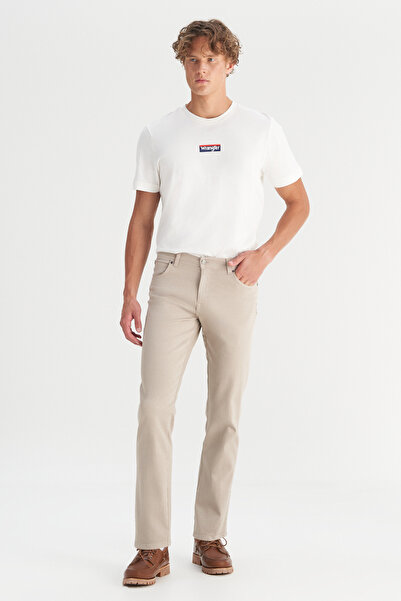WRANGLER W12S004614 Bej Erkek Texas Authentic Slim Fit Dar Kesim Normal Bel E...