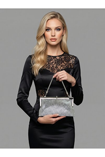 Wedding Fashion Silver Color Soft Leather Metal Stone Pearl Detailed Chain St...