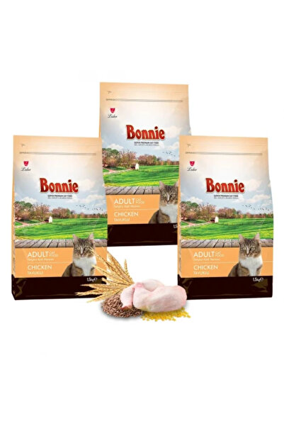 Bonnie Tavuklu Yetişkin Kedi Maması 1,5 Kg x 3 Adet