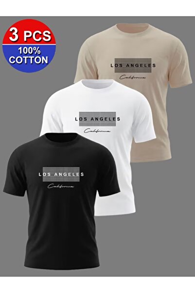 PAVRO Unisex Oversize Fit Multi Tshrit Stone Los 2 Printed Tshirt