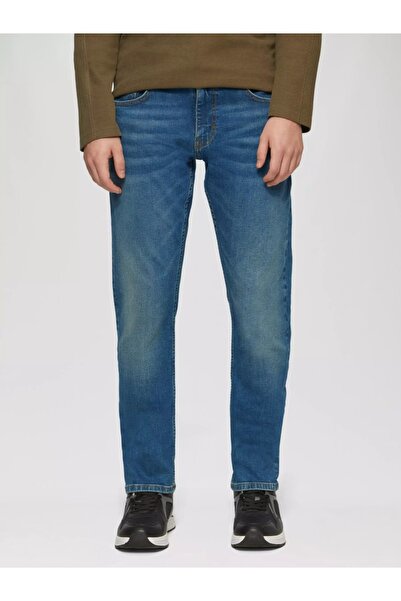 QS by s.Oliver Rick Men's Jeans, Mid Waist, Slim Fit, Slim Leg, Blue