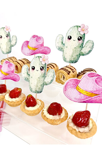Flu Party ديكورات قبعات بتصميم الفتاة الكاوبوي - كاوبوي جيرل