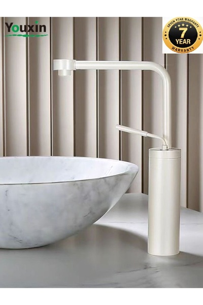 OEM صنبور حوض الحمام بتصميم جديد باللون الأبيض، ضمان 7 سنوات، مستورد