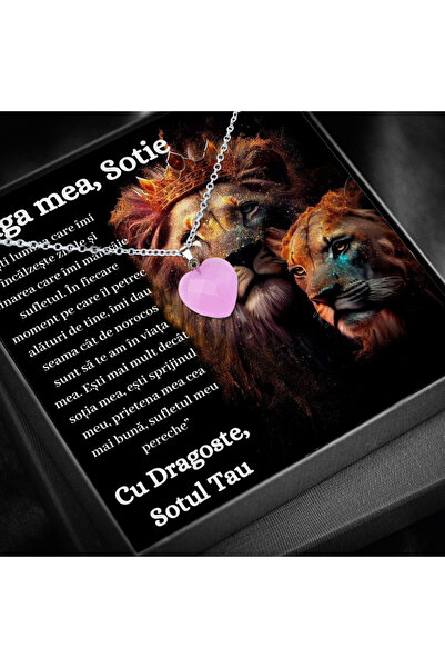 OEM Wife gift, necklace with message and quartz stone, March 8th gift, March ...