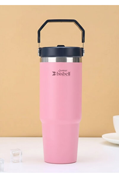 Bisbell Stainless Steel Insulated Coffee Mug with Straw 500ML ,Vacuum Travel ...