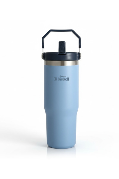 Bisbell Stainless Steel Insulated Coffee Mug with Straw 500ML ,Vacuum Travel ...