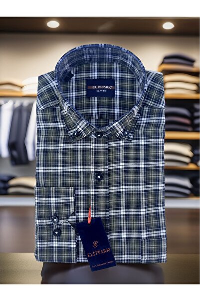 elitpark Classic Frame Pamuklu Cepli Ekose Erkek Gömlek