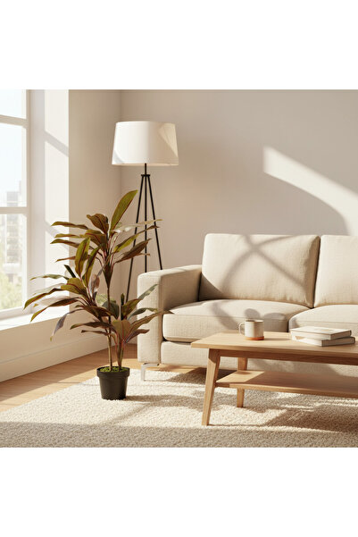 Roots Furniture نبات كورديلين فروتيكوزا صناعي، طوله 95 سم، يحتوي على 41 ورقة