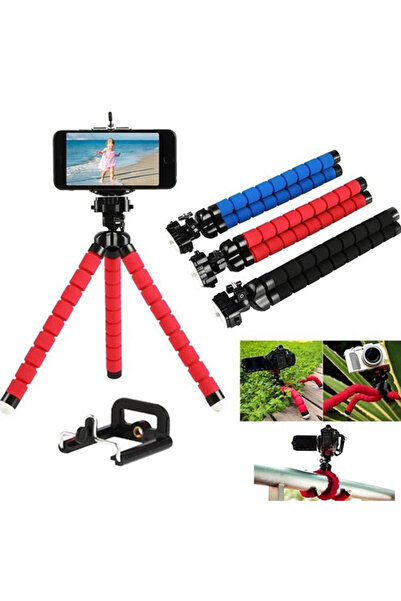 Carlburn Esnek 360 Derece Çevrim Yönlü Profesyonel Ahtapot Selfie Tripod Tele...
