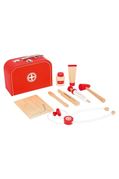 Small Foot Trusă medicală din lemn pentru copii – cu accesorii realiste și ge...