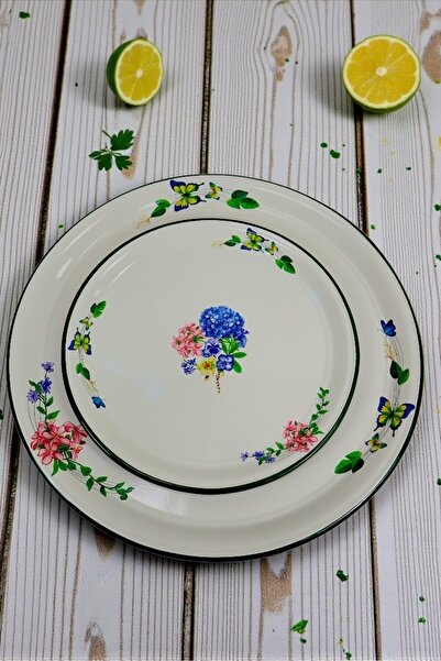 İnci Emaye 70-50 No. Cream Enamel Sini Tableware, Food Presentation Tray, Tab...
