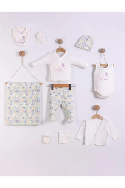 Leylababybutik 10 Lu Çiçek Desenli Hellobaby Yenidoğan Hastane Çıkışı/ Kutulu...