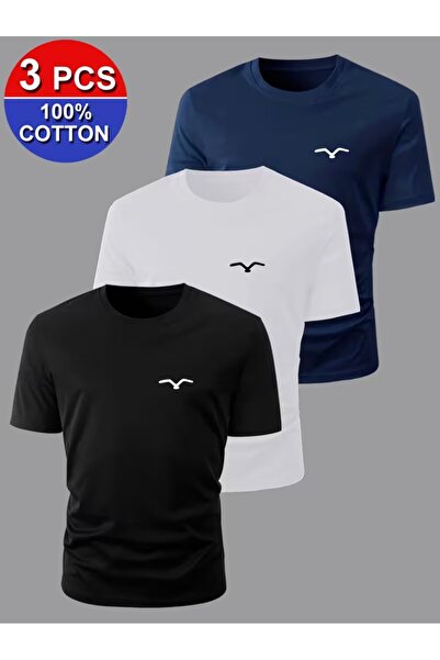 PAVRO Μπλουζάκι Unisex Oversize με στάμπα μίνι πουλιού