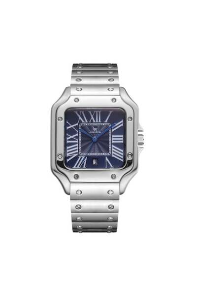 LOUIS RIVEL Men's Watch LR 9576 Silver Blue Dial
