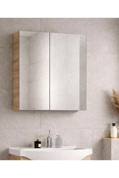 Gold Ban-yom SİLVİA 65 MDF AÇIK MEŞE Banyo Aynası