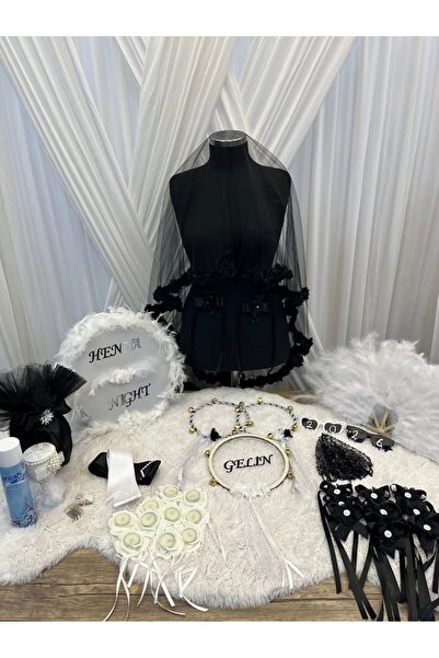 ecrin tuhafiye hobi Siyah 236 Parça Lüks Kına Gecesi Seti, Gelin Kına Gecesi ...