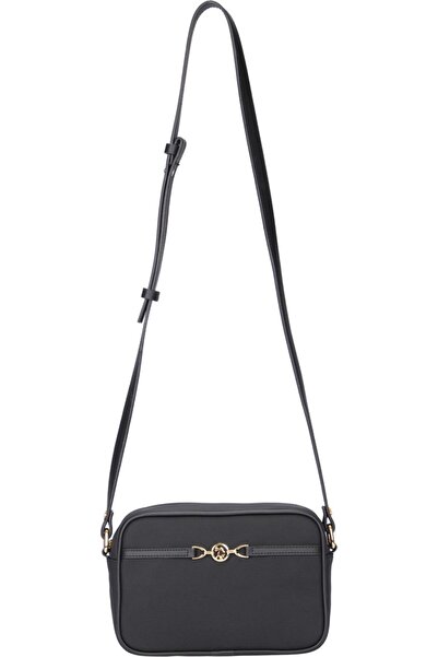 U.S. Polo Assn. Μαύρη γυναικεία τσάντα χιαστί