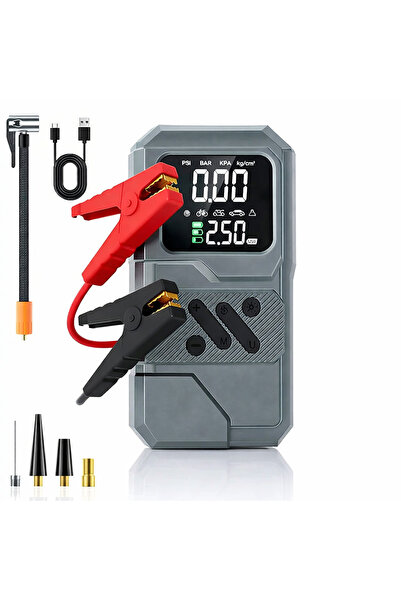 Ally Taşınabilir 4in1 Araç Lastik Sisirme Pompası-Jump Starter Akü Takviye Se...