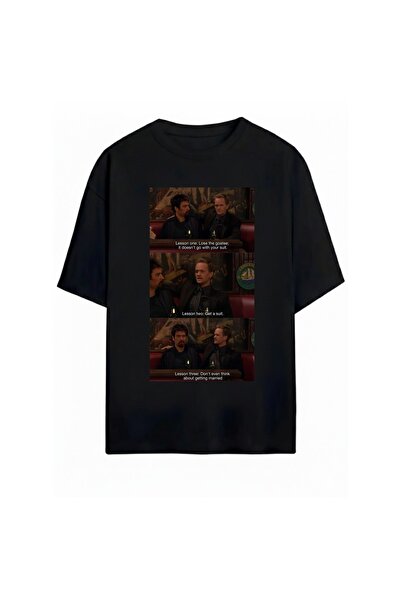 SVART WEAR تي شيرت مطبوع عليه How I Met Your Mother للجنسين مقاس كبير