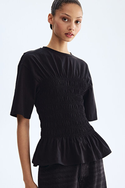 H&M Büzgülü Tişört