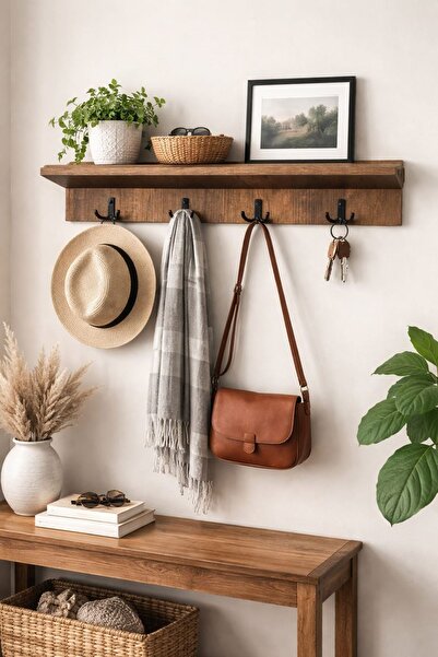 ADIM EBATLAMA Portmanto Duvar Askılığı Elbise Askılığı (Barok) 40x15