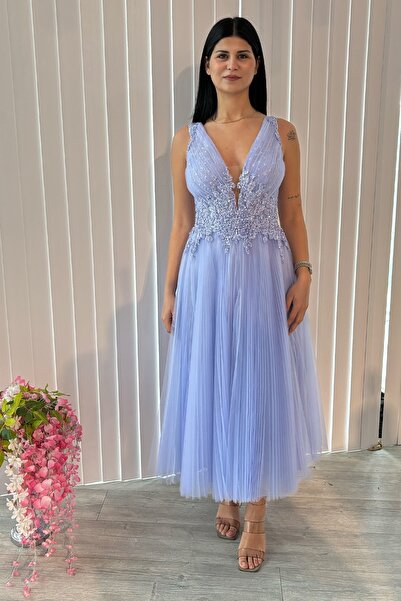 Always Dress İşlemeli Tül Abiye Elbise