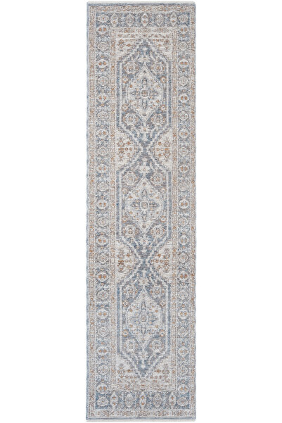 Cool Halı Belina Krem Mavi Etnik Vintage Klasik Bukle Dokuma Antre Hol Giriş ...