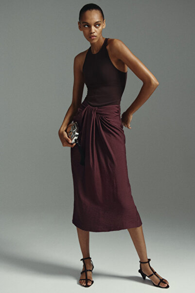 H&M Burgu Detaylı Etek