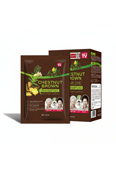 SADOER Șampon nuanțator, castaniu, 20 ml, 10 pliculețe