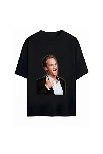 SVART WEAR How I Met Your Mother Barney Printed Unisex Oversize T-Shirt