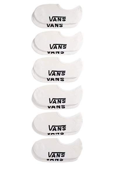 Vans Classic No Show White Socks 6 Pairs