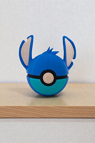 GiginGo Stitch Poke Topu 6 cm Figürü - Pokemon Stitch Karakteri Pokeball