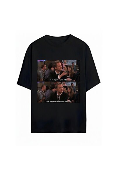 SVART WEAR How I Met Your Mother BARNEY Baskılı Unisex Oversize T-Shirt