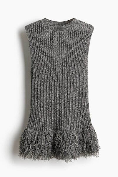 H&M Lastik Örgülü ve Püsküllü Üst