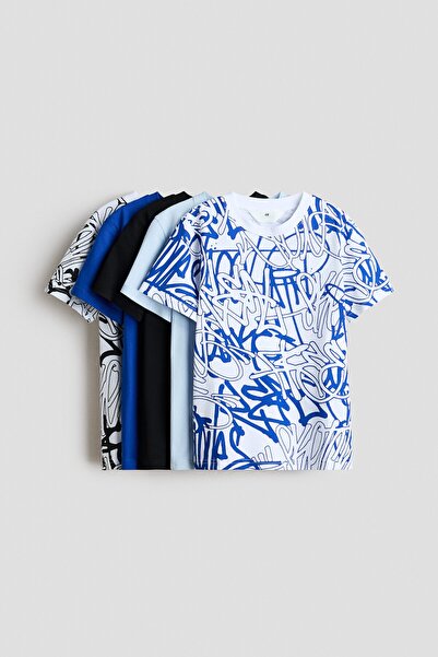 H&M 5'li Pamuklu Tişört