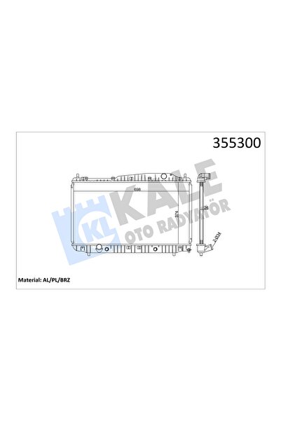 KALE SU RADYATORU BRAZING (CHEVROLET EVANDA - DAEWOO EVANDA 2.0 02=/ (AT) (AC/) [374X698X26]
