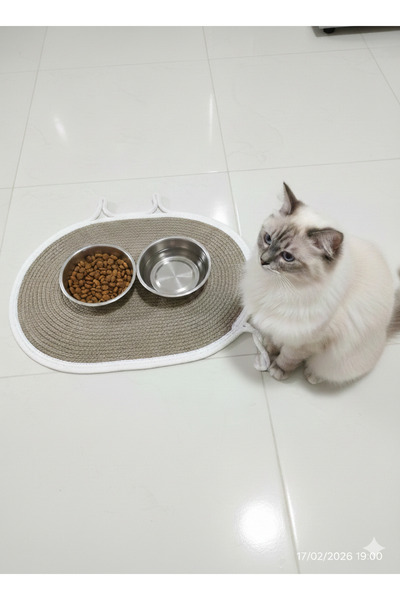 AZR HOME DESİGN Cat and Dog Food Bowl Mat Feeding Mat 30X50
