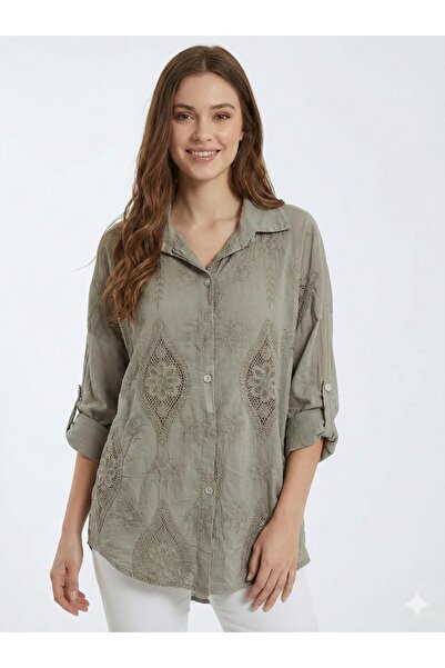 New London İTALYAN NAKIŞLI GÖMLEK