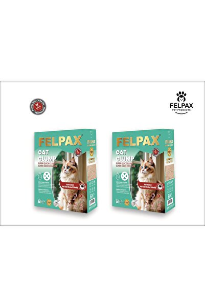 %100 Tozsuz Topaklanan Kedi Kumu 6 Lt x 2 Adet