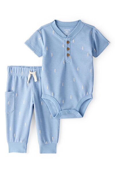 Carter's Erkek Bebek Body Pantolon Set 3 Ay-24 Ay Mavi