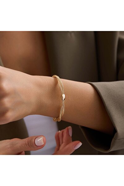 Bayar Gold 14 Ayar Altın Çift Sarmal İtalyan Esnek Bilezik