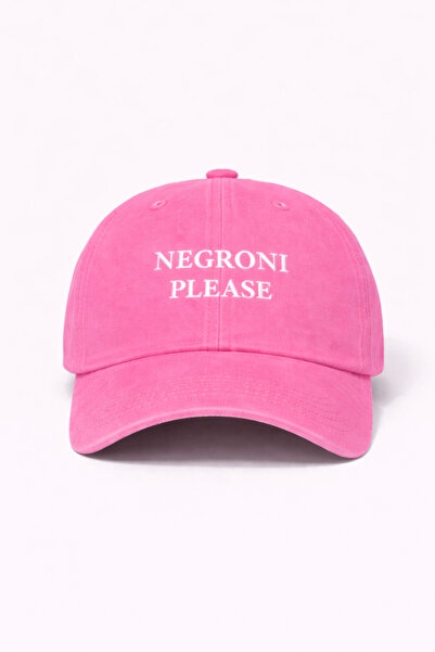 Tresore Șapcă brodată lavabilă „NEGRONI PLEASE” / Șapcă spălată brodată „NEGR...