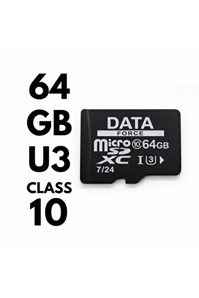 DataForce بطاقة ذاكرة 64 جيجابايت U3 تعمل على مدار الساعة طوال أيام الأسبوع