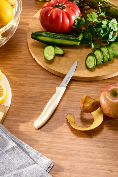 Karaca Dr. Inox Trıtıklı Soyma Bıçağı 19 cm Krem