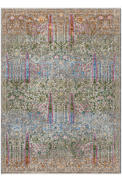 SEYRAN Monde 801 Çok Renkli Antialerjik Polyester Makine Halısı – %100 Pamuk ...