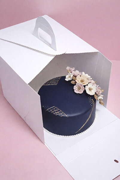 Ege Concept Life Tutma Saplı Pasta ve Tart Kutusu 18x18x15 cm | Taşıma & Sunu...