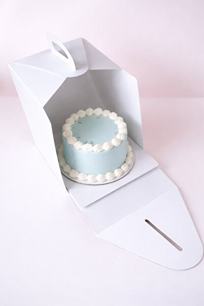 Ege Concept Life Tutma Saplı Pasta ve Tart Kutusu 12x12x12 cm | Taşıma & Sunu...