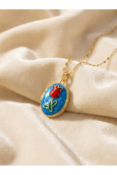 Bluw Jewelry Rosé Blossom Heritage - Mine İşçilikli Vintage Lale Kolye