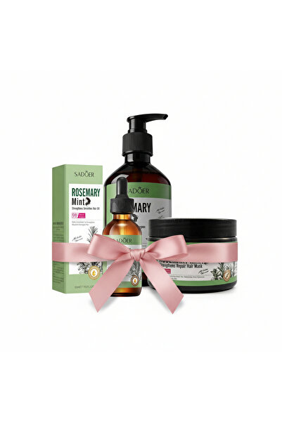SADOER Pachet de îngrijire a părului cu rozmarin, 3 bucăți